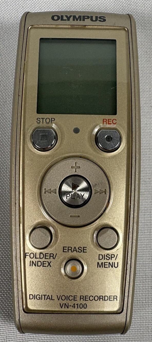 Olympus Digital Voice Recorder Portable Handheld Gold Tested Working.